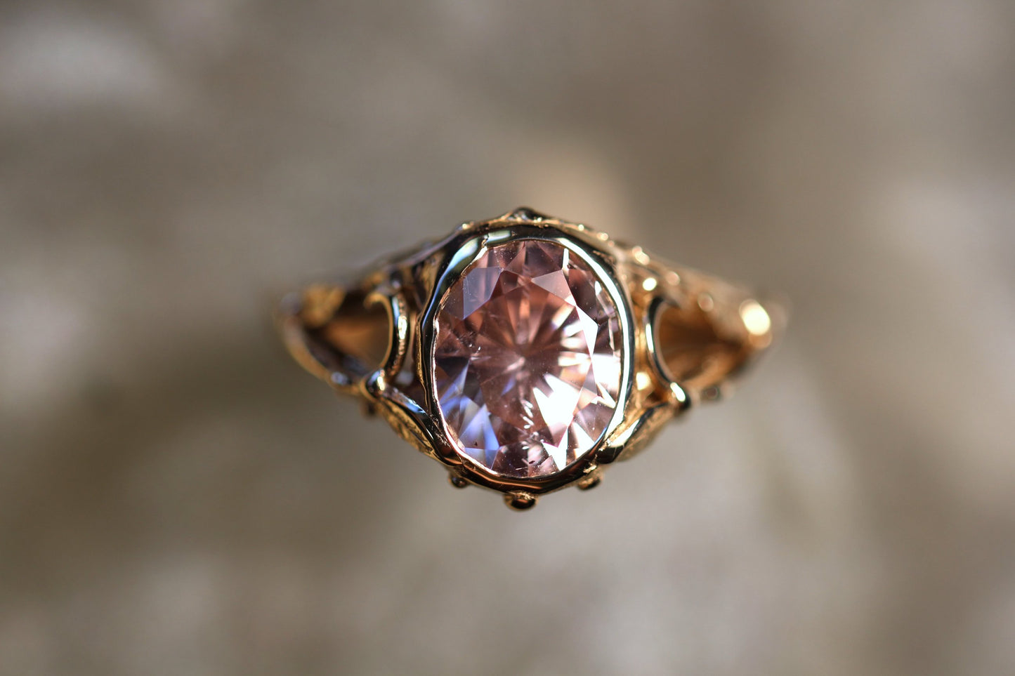 Australian Zircon and Solid 9ct Yellow Gold Ring