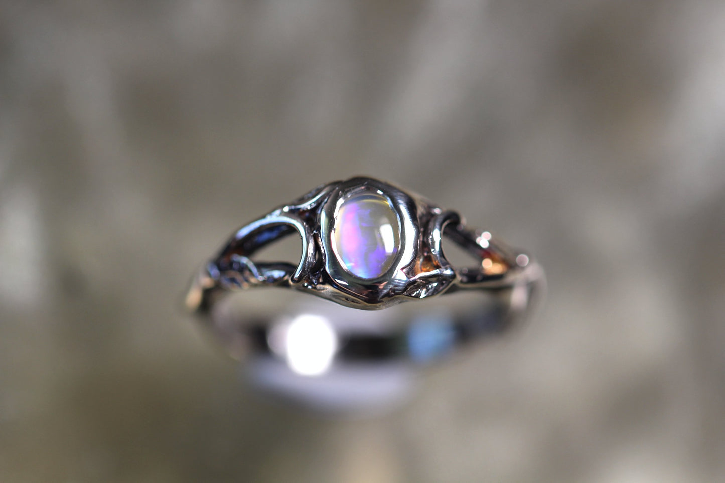 Lightning Ridge Opal and Sterling Silver Ring