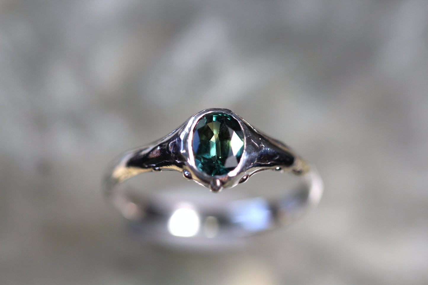 Australian Sapphire and Sterling Silver Ring