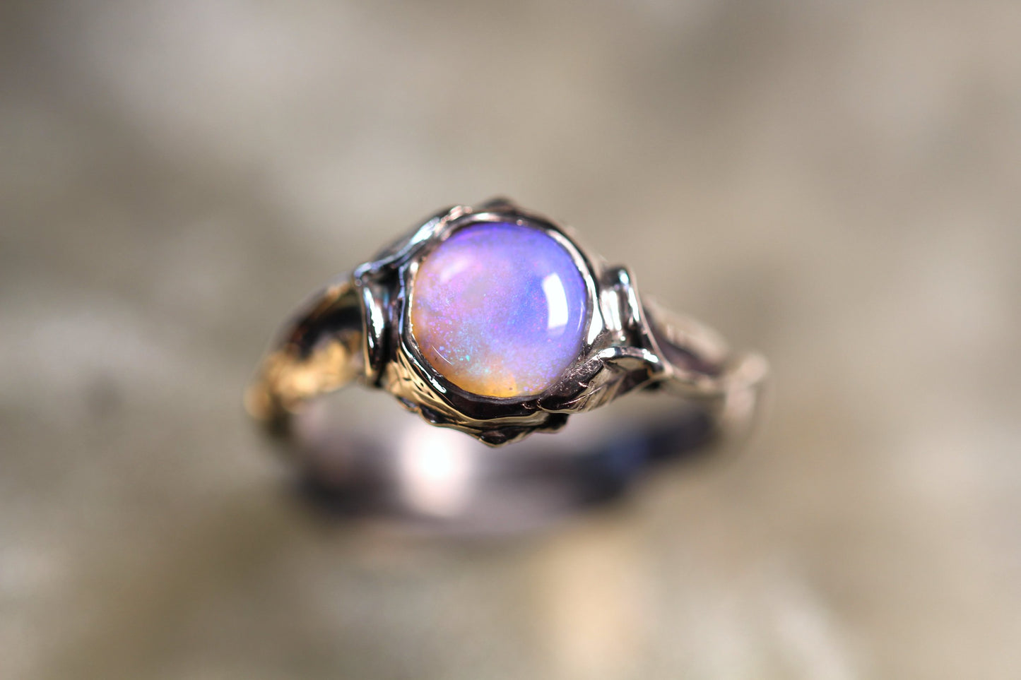 Lightning Ridge Opal and Sterling Silver Ring