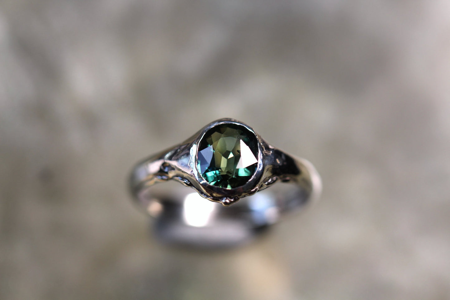 Australian Sapphire and Sterling Silver Ring