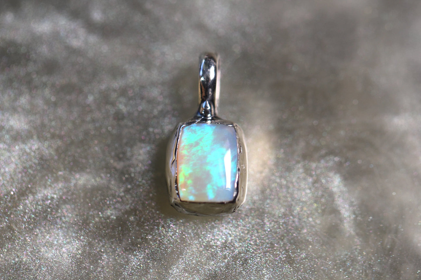Lightning Ridge Opal and Sterling Silver Pendant