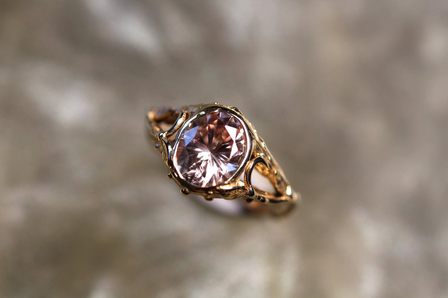 Australian Zircon and Solid 9ct Yellow Gold Ring