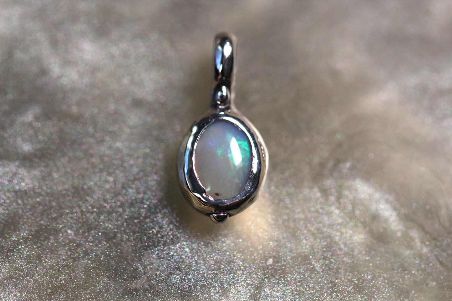 Lightning Ridge Opal and Sterling Silver Pendant
