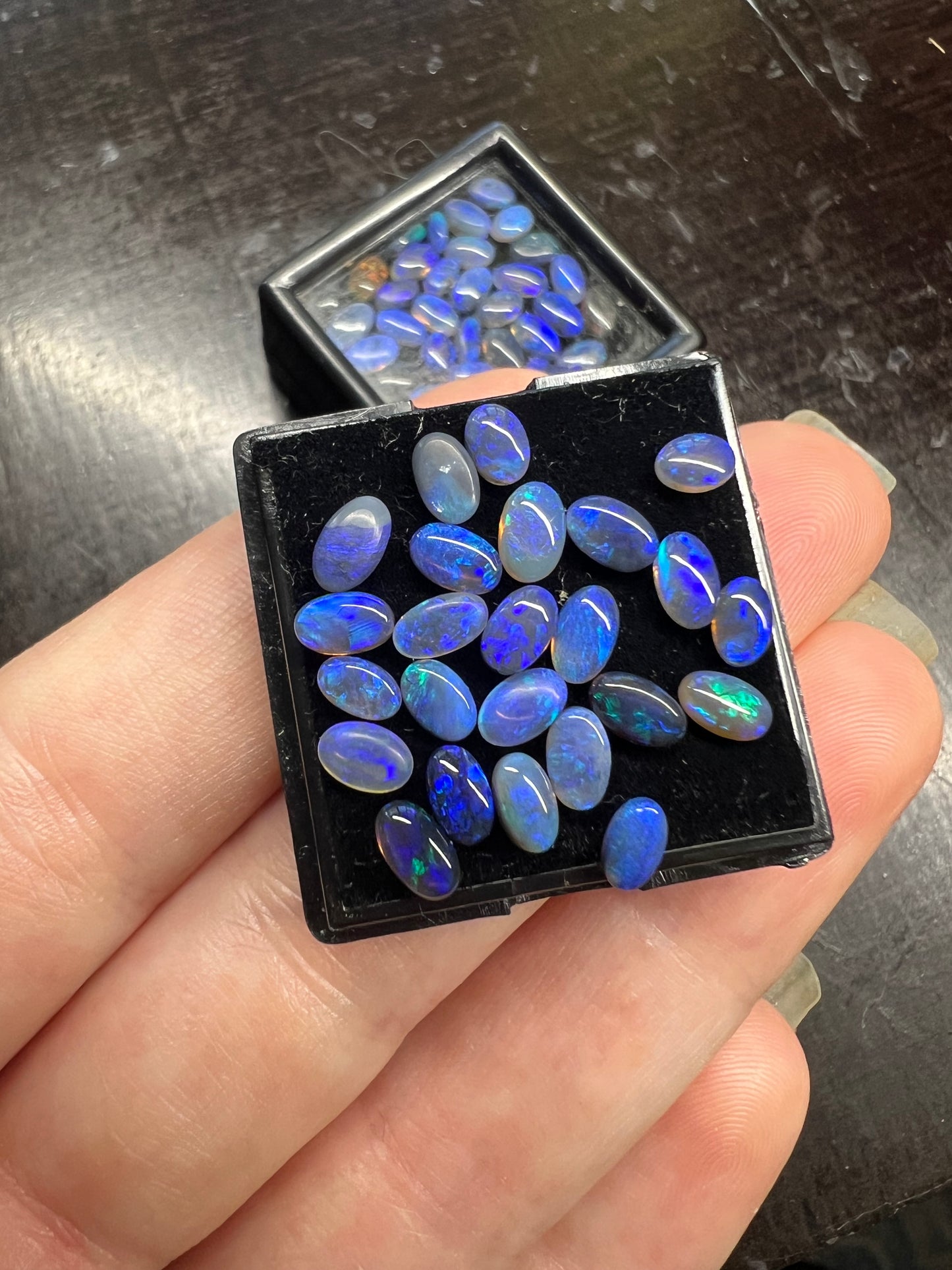 Custom Lightning Ridge Opal Ring