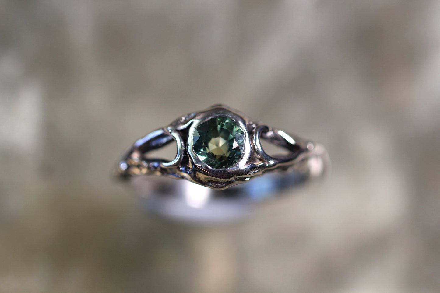 Australian Sapphire and Sterling Silver Ring