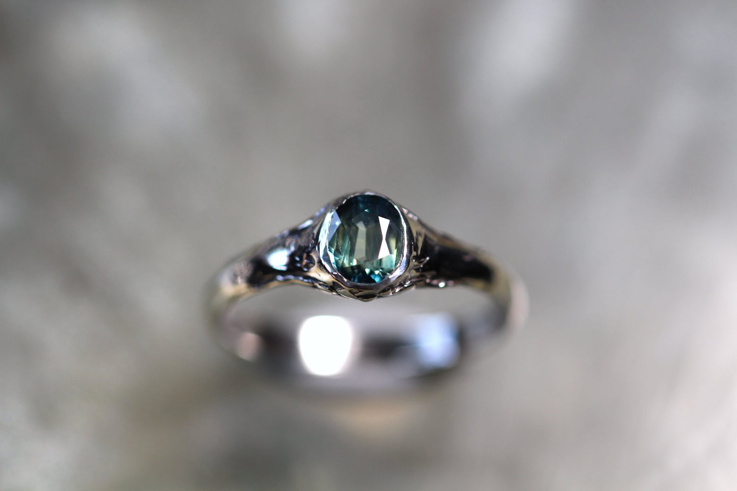 Australian Sapphire and Sterling Silver Ring