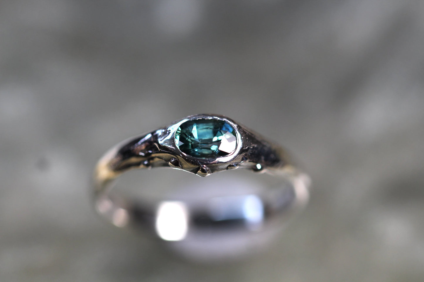 Australian Sapphire and Sterling Silver Ring