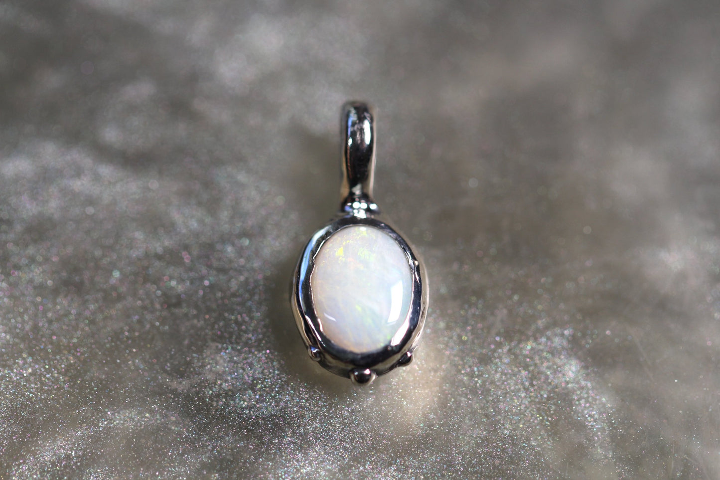 Coober Pedy Opal and Sterling Silver Pendant