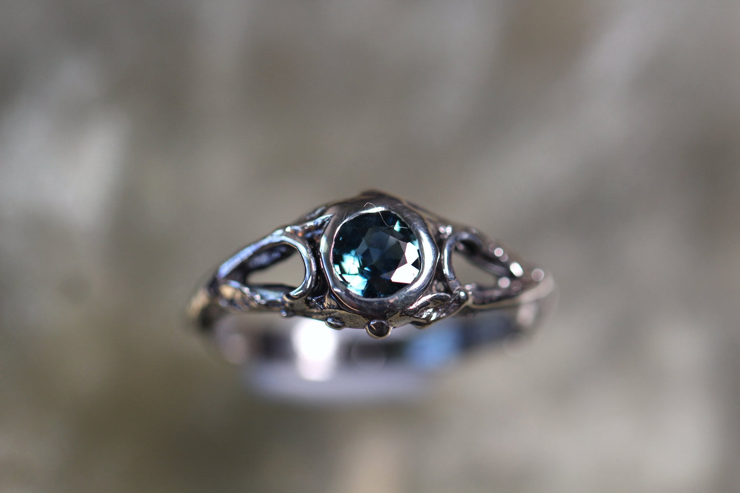 Australian Sapphire and Sterling Silver Ring