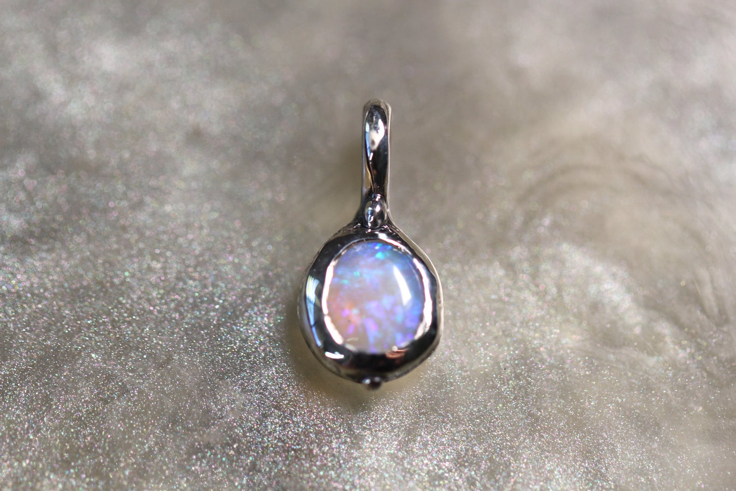 Lightning Ridge Opal and Sterling Silver Pendant