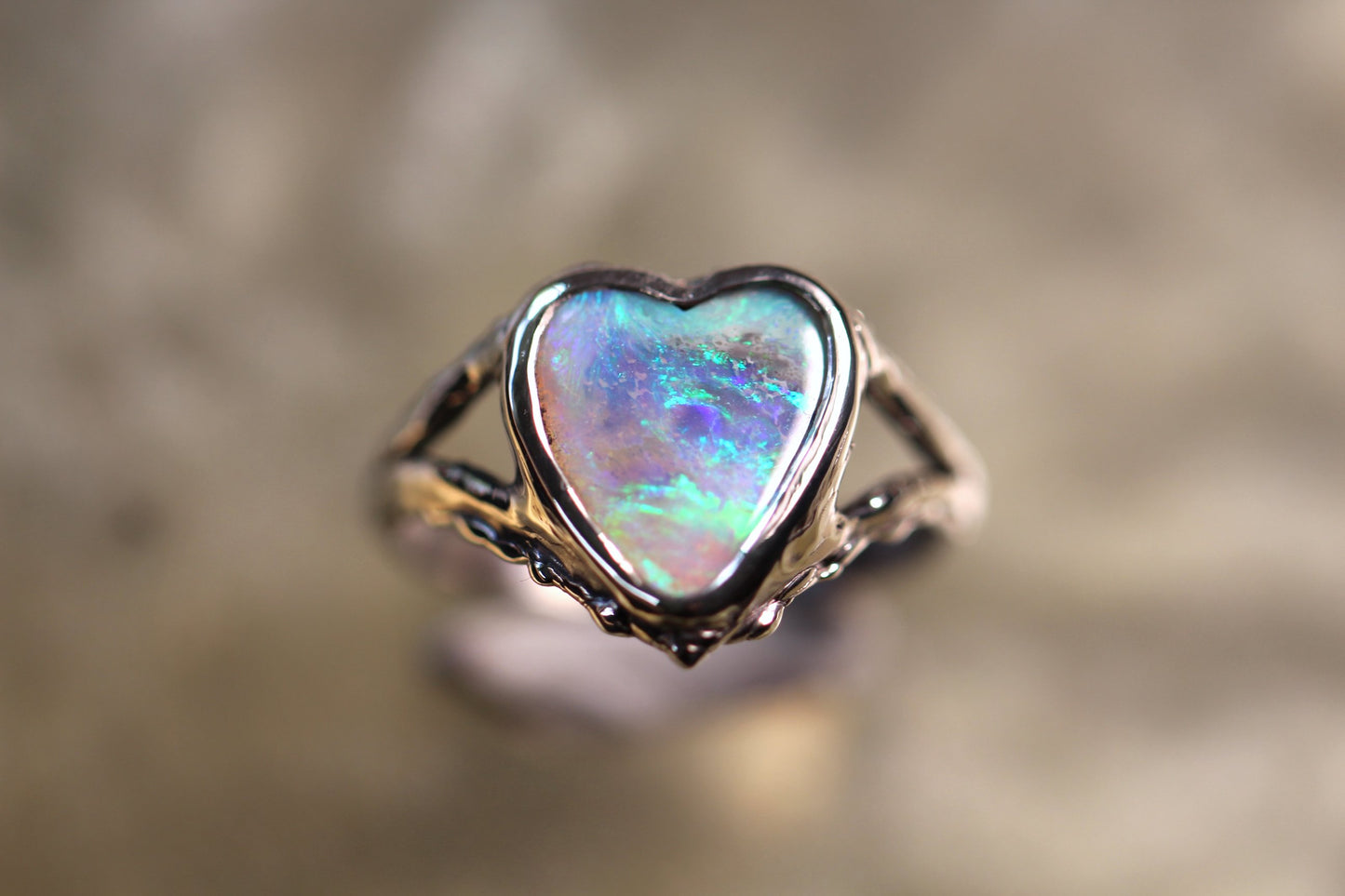 Lightning Ridge Opal and Sterling Silver Ring