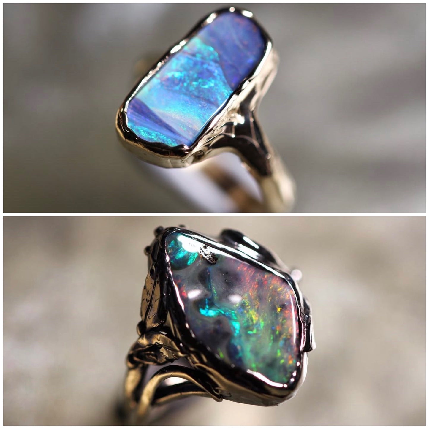 Custom Boulder Opal Jewellery (Opalised Wood)