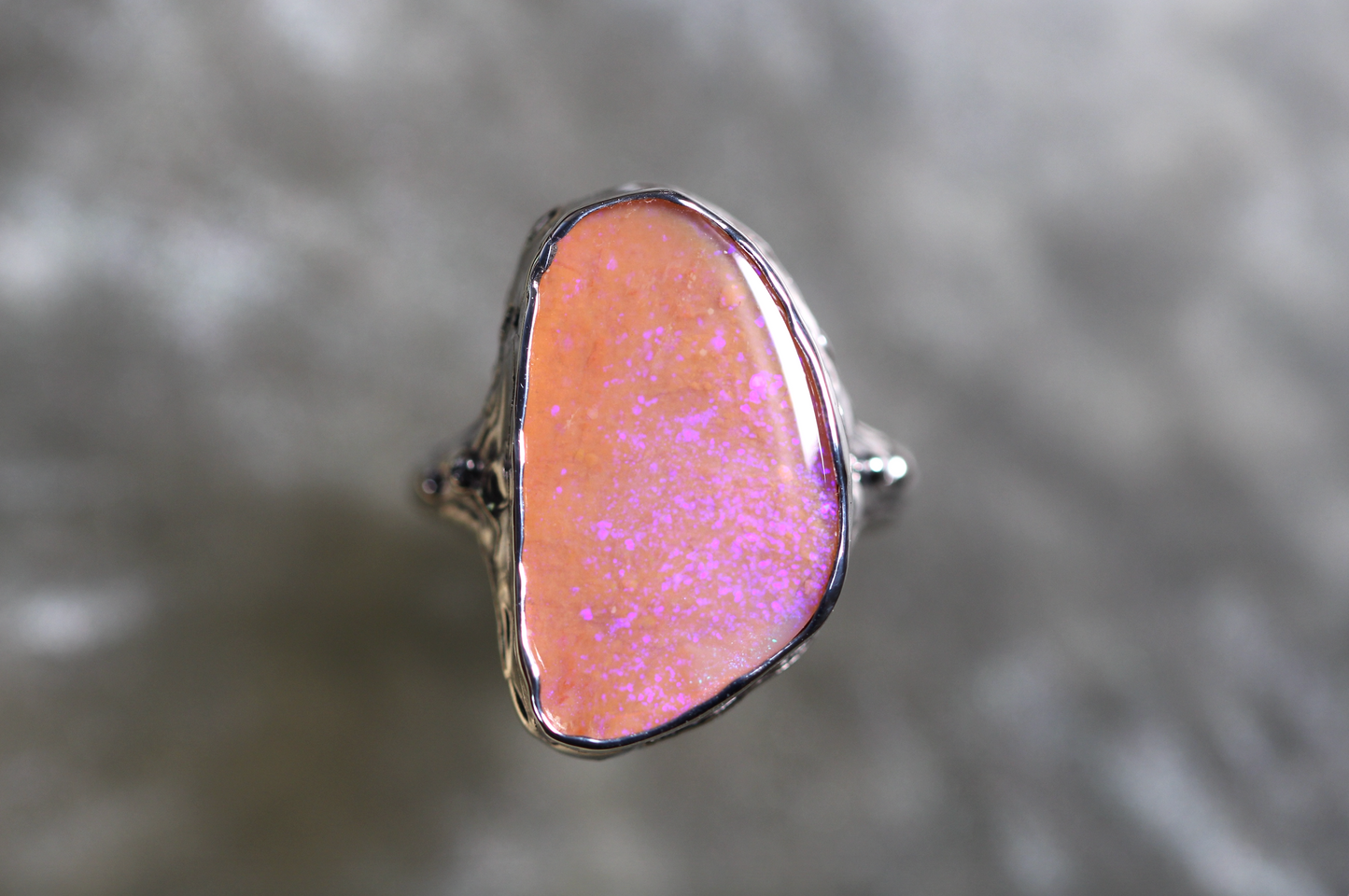 Pipe Opal and Sterling Silver Ring