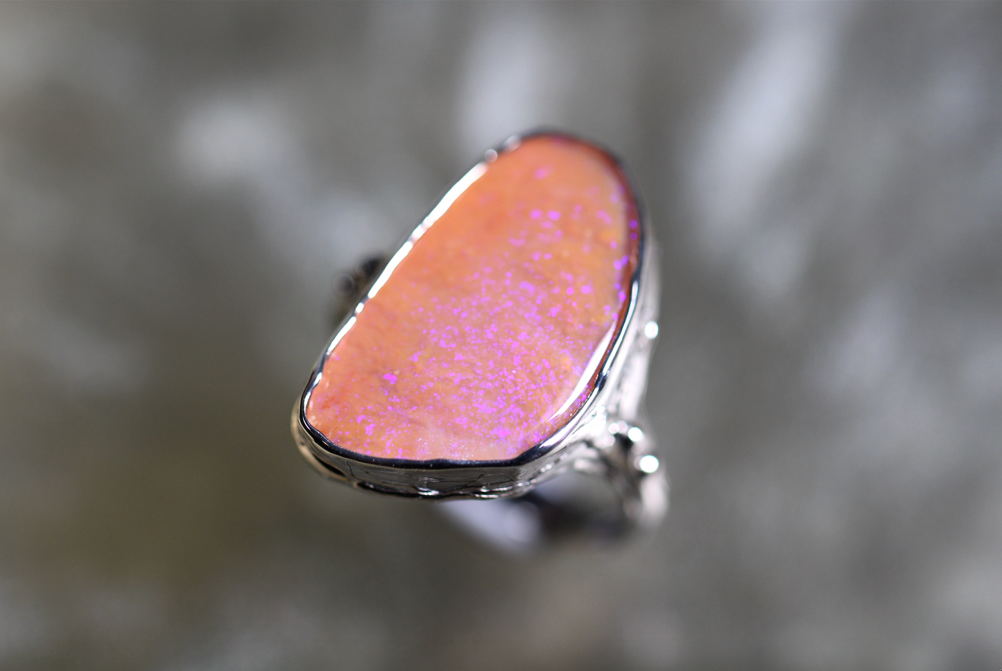 Pipe Opal and Sterling Silver Ring