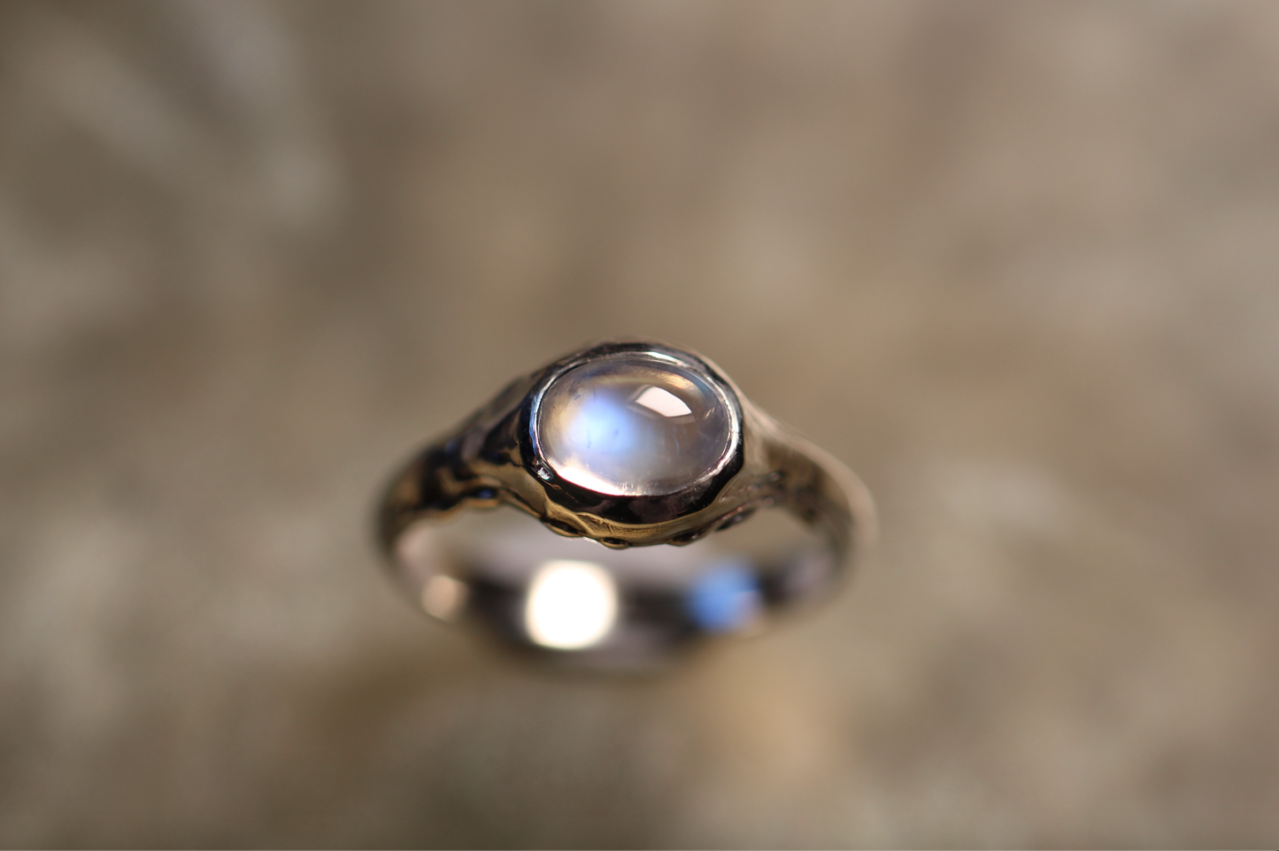 Moonstone and Sterling Silver Ring
