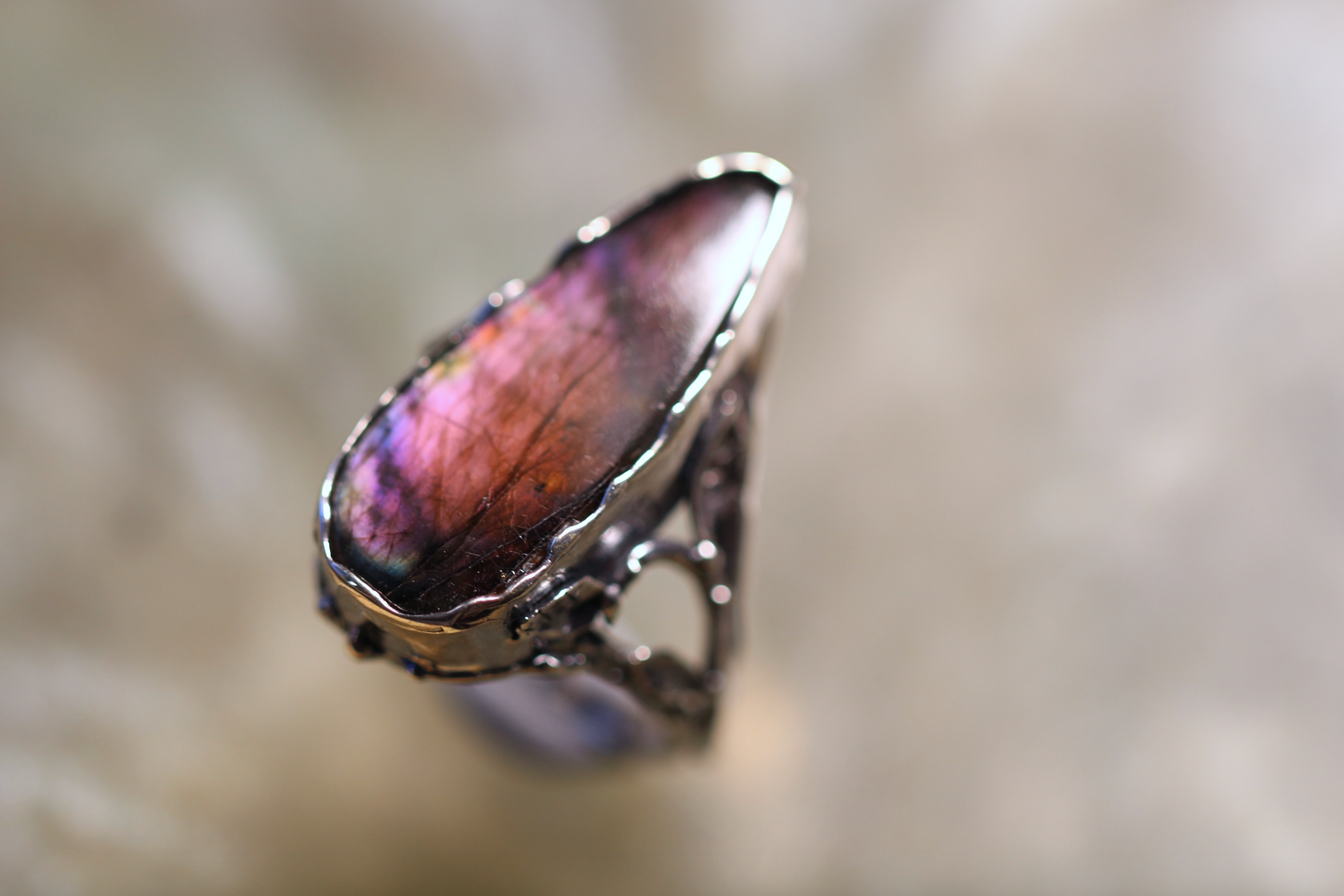 Labradorite and Sterling Silver Ring