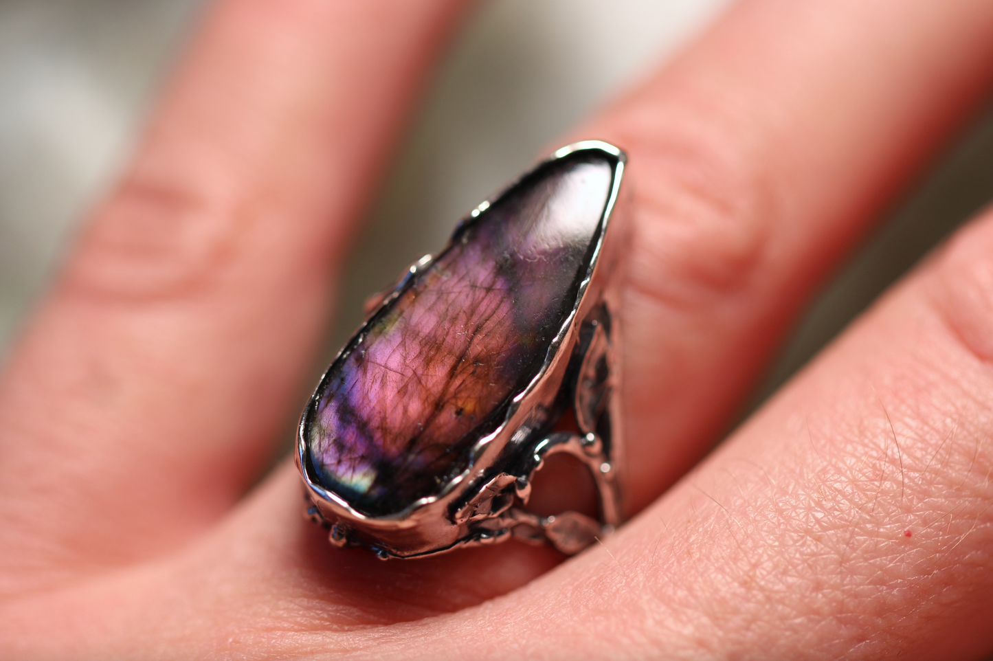 Labradorite and Sterling Silver Ring