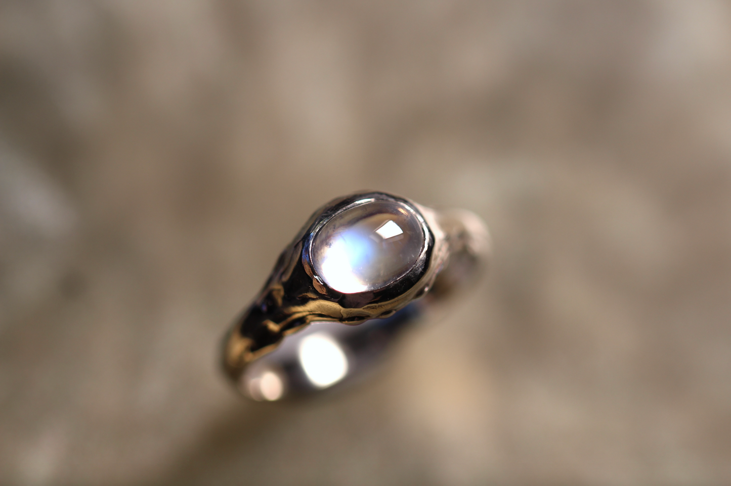 Moonstone and Sterling Silver Ring