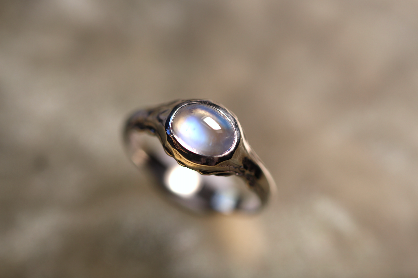 Moonstone and Sterling Silver Ring