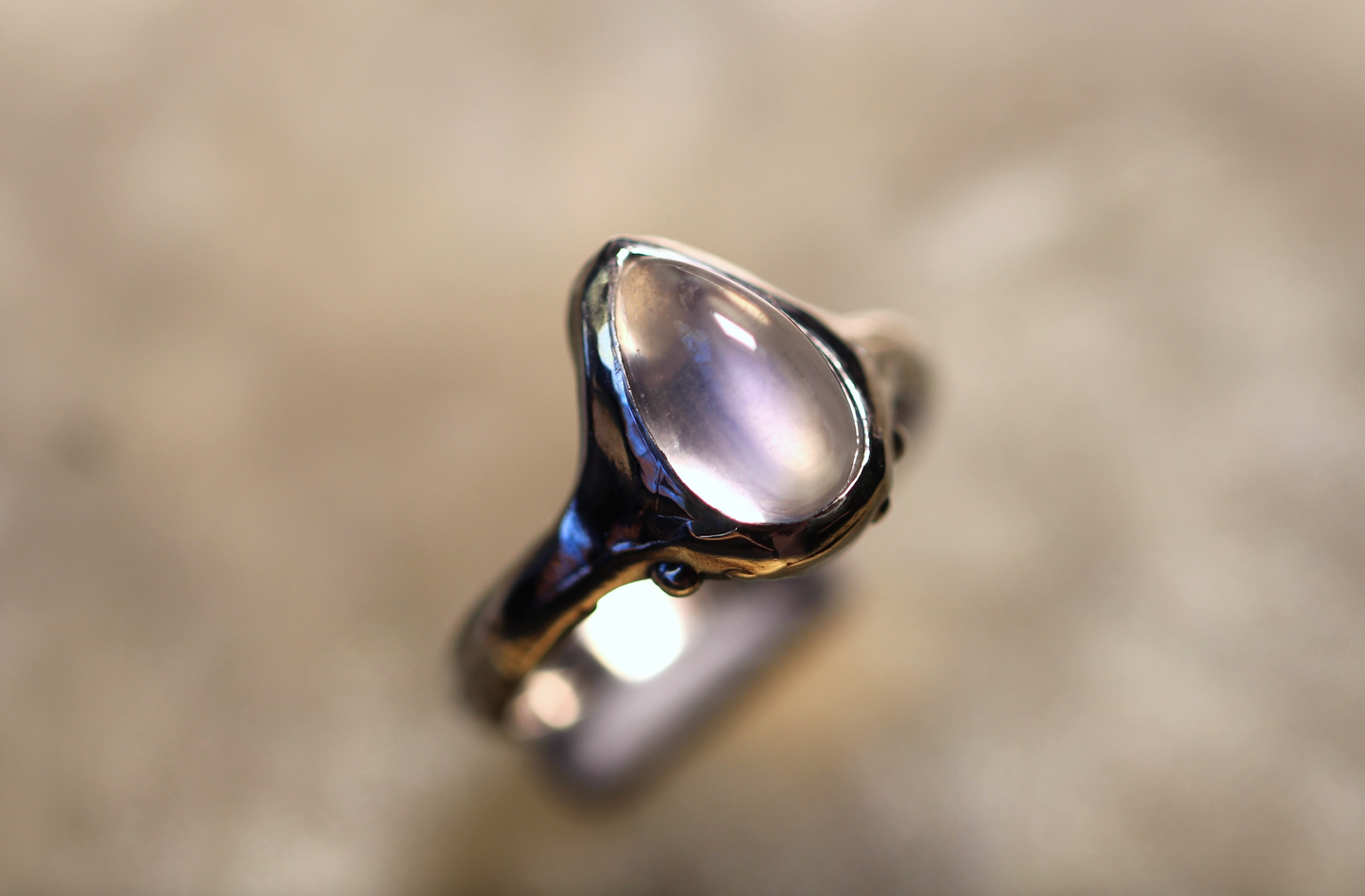 Moonstone and Sterling Silver Ring