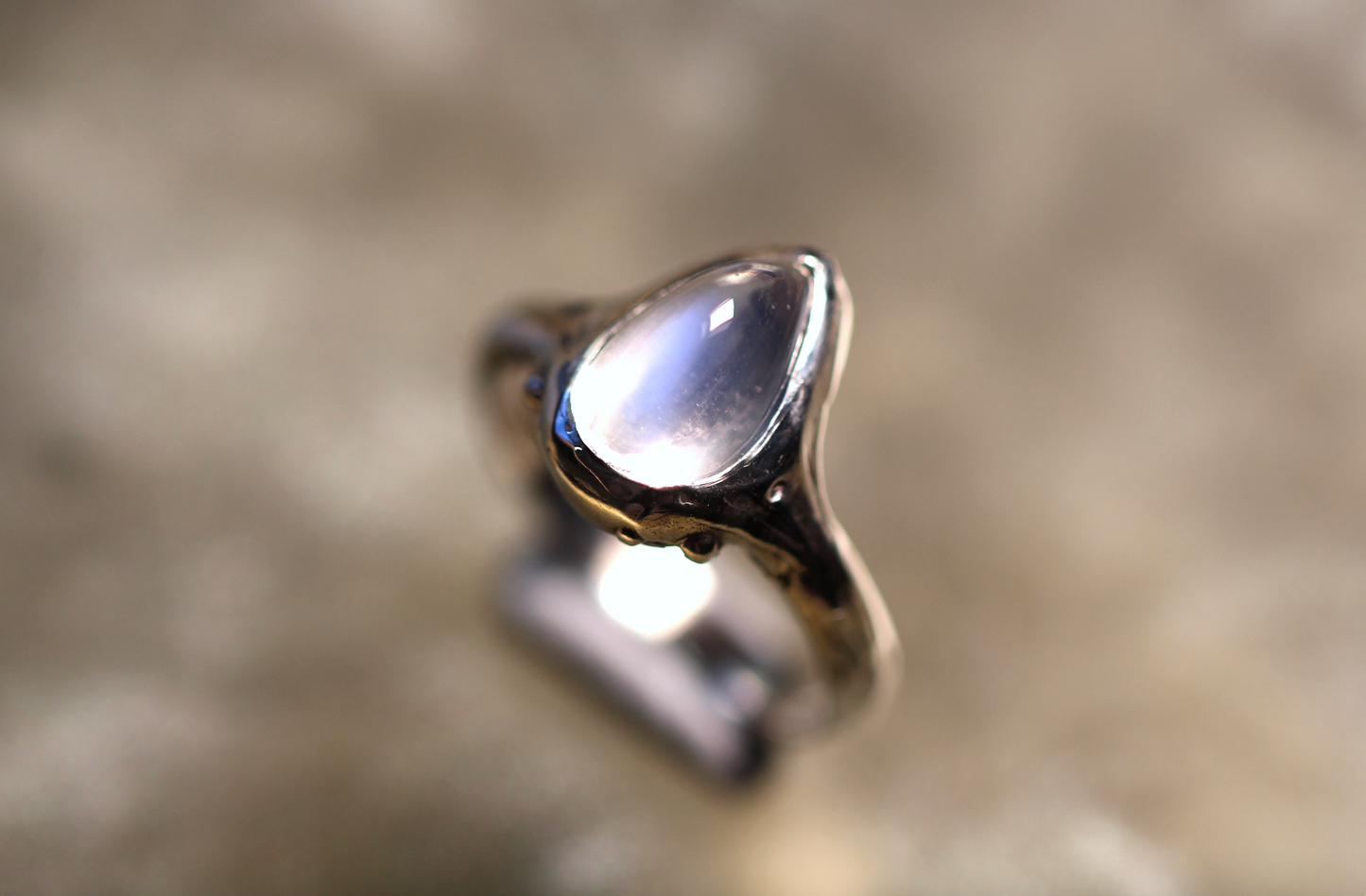 Moonstone and Sterling Silver Ring