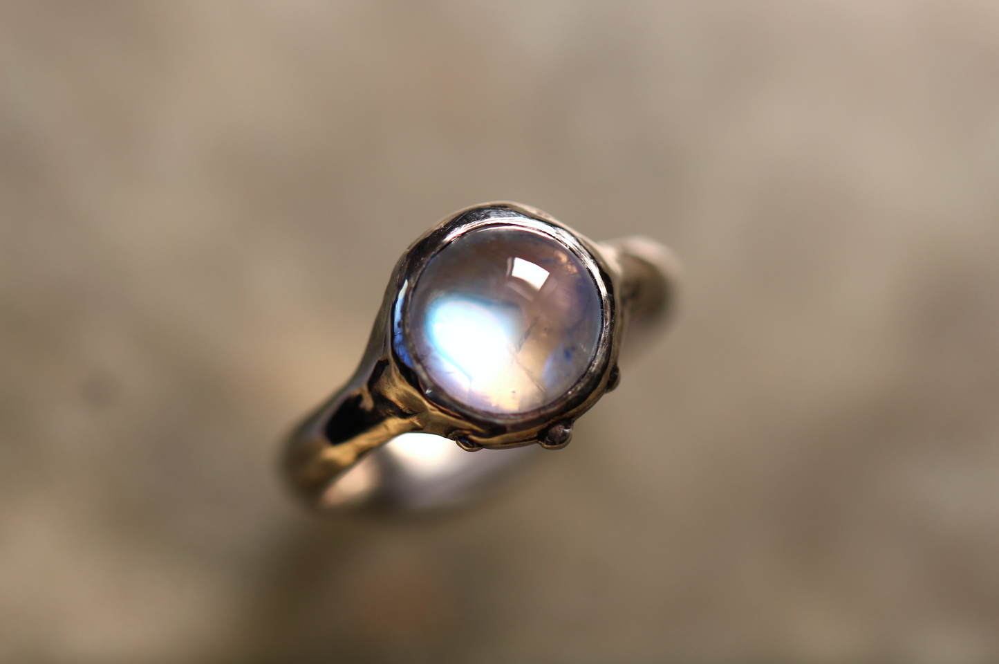 Moonstone and Sterling Silver Ring