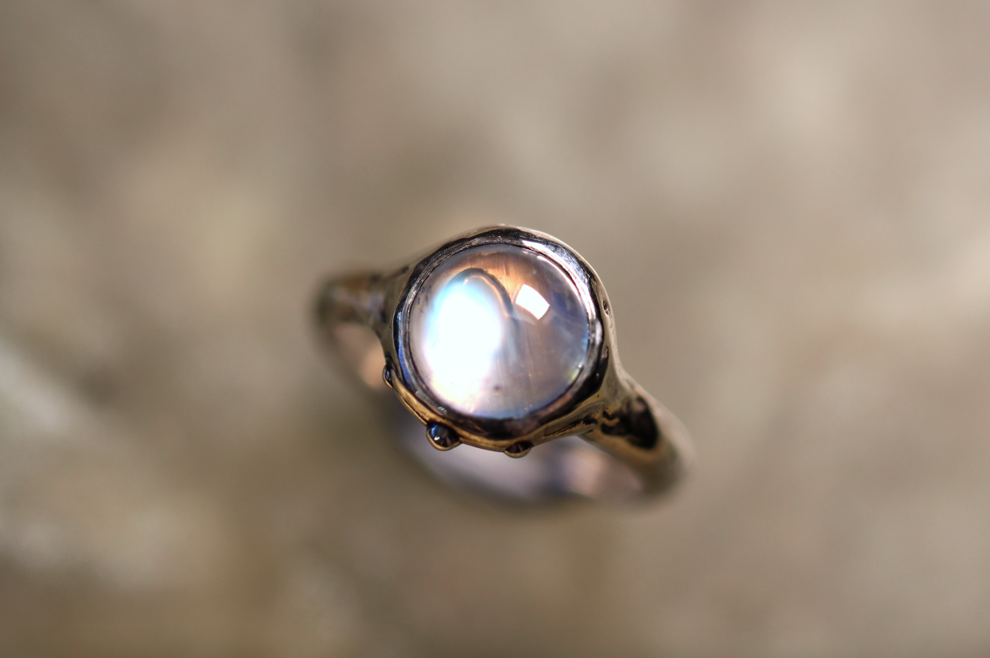Moonstone and Sterling Silver Ring