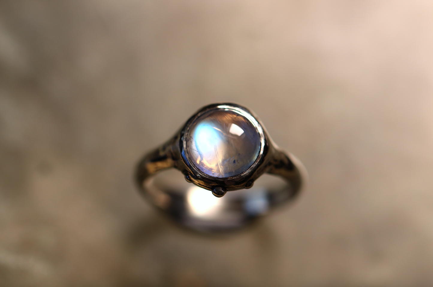 Moonstone and Sterling Silver Ring