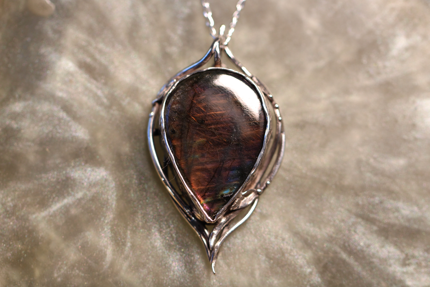 Labradorite and Sterling Silver Pendant
