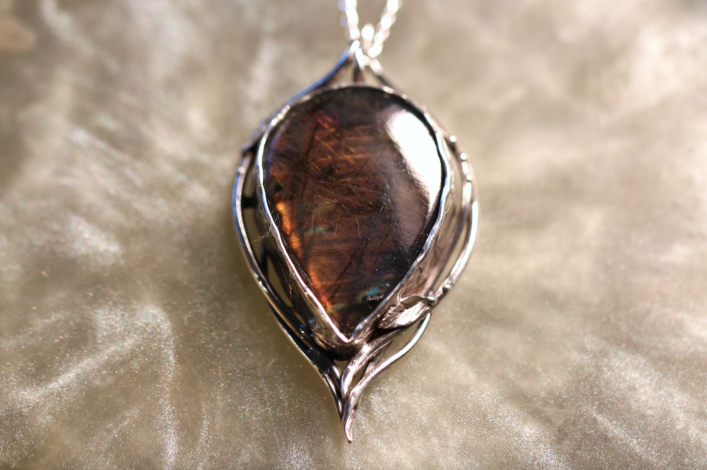 Labradorite and Sterling Silver Pendant