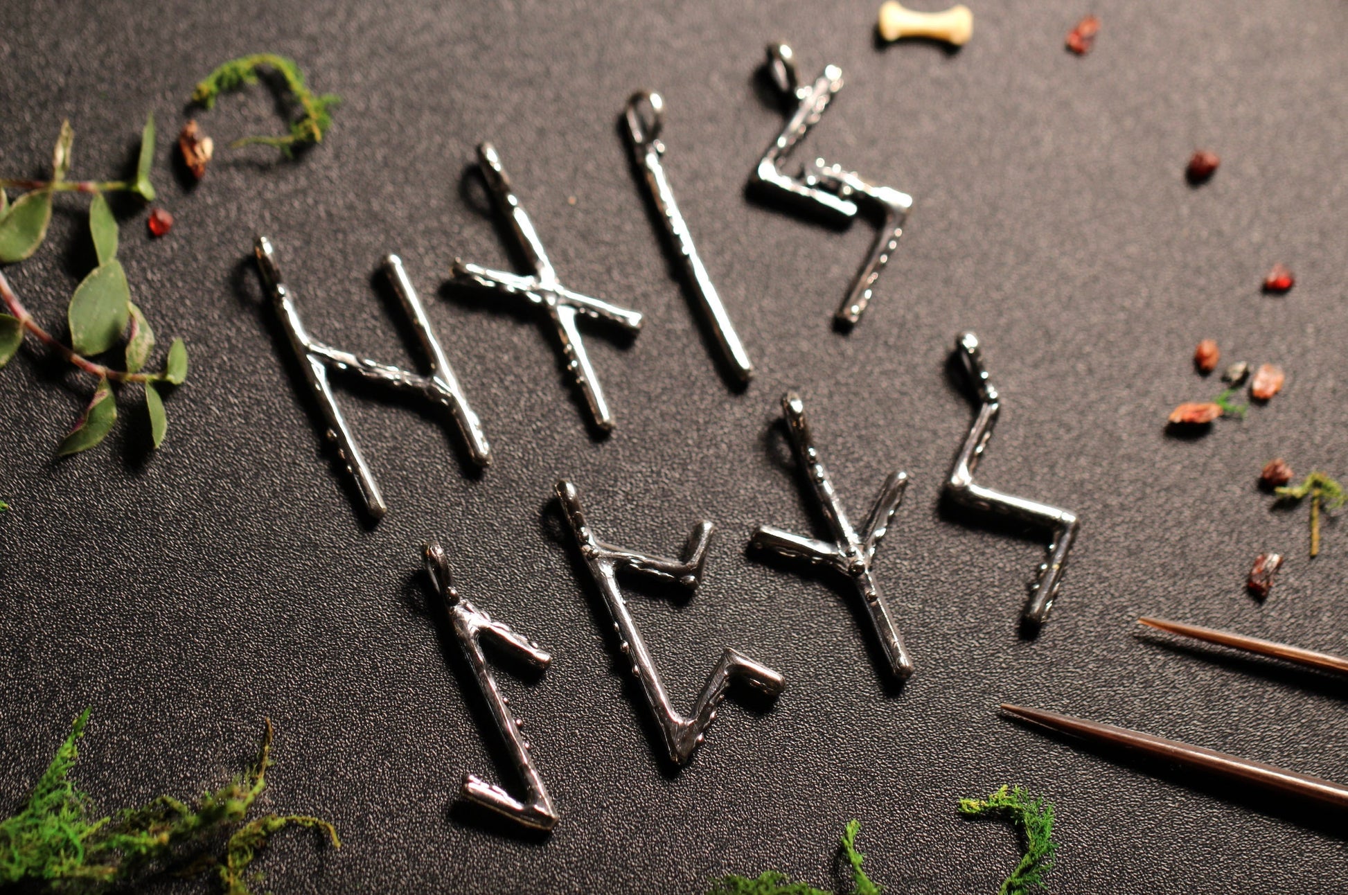 Sterling Silver or Solid Gold Rune Pendant