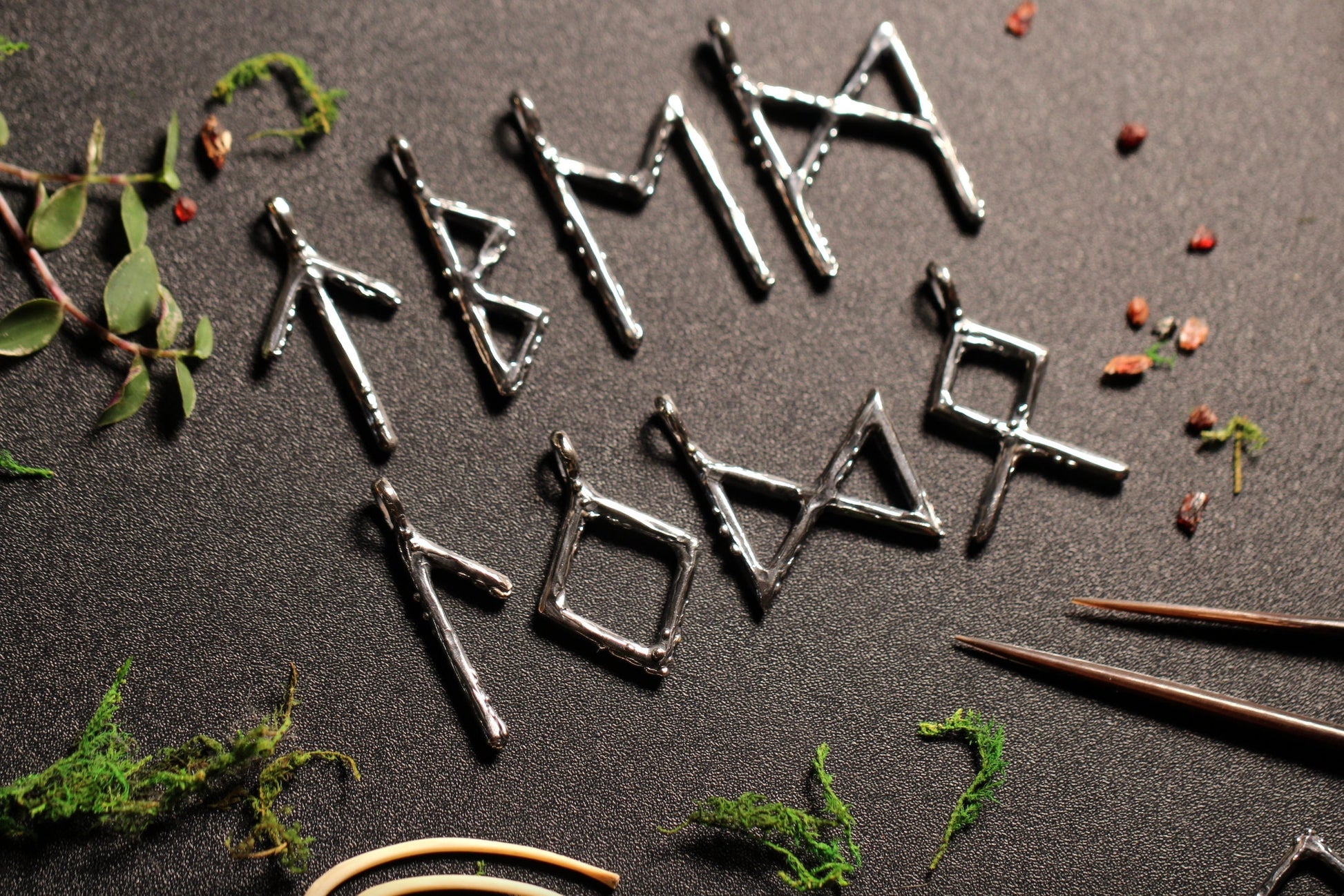 Sterling Silver or Solid Gold Rune Pendant