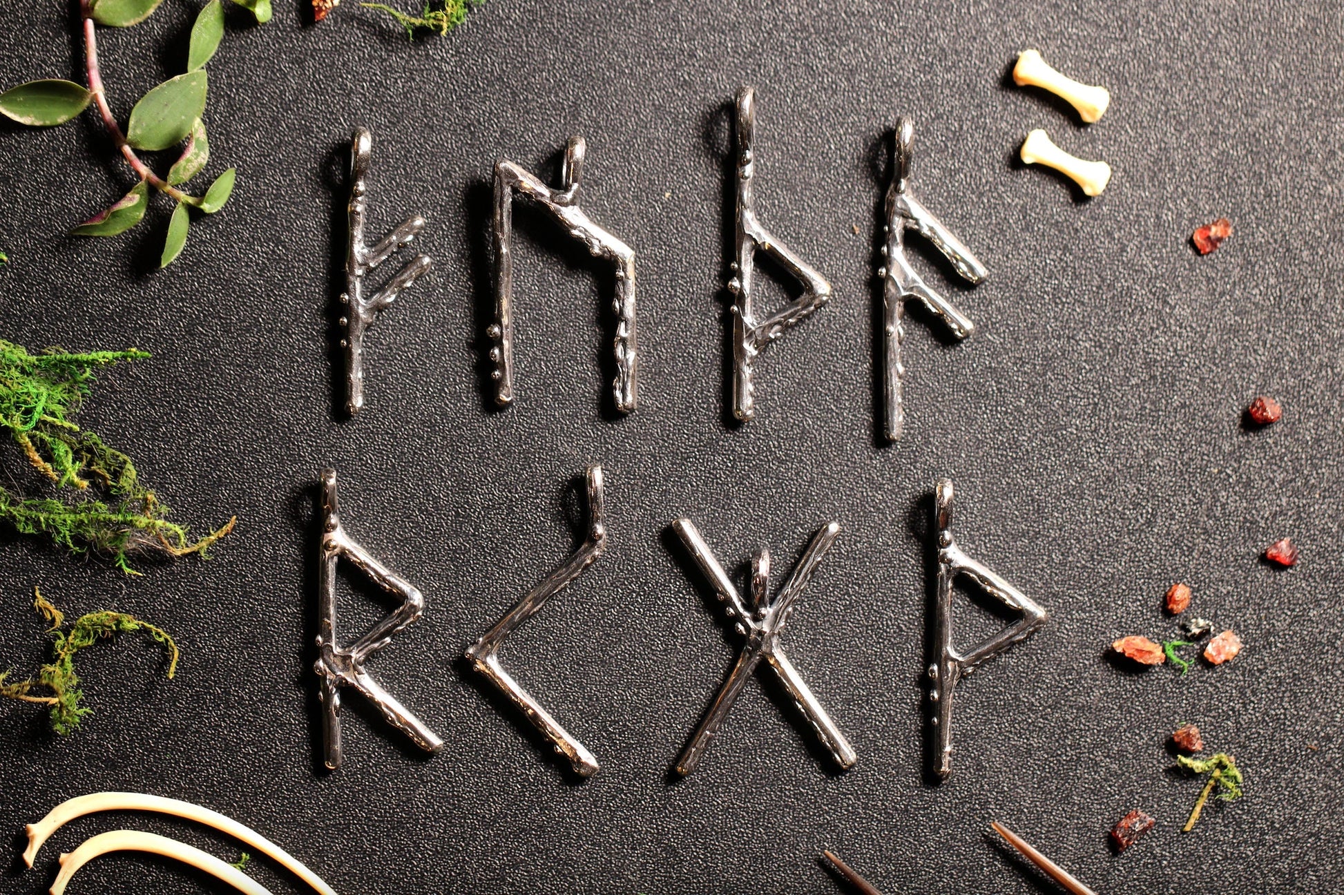 Sterling Silver or Solid Gold Rune Pendant