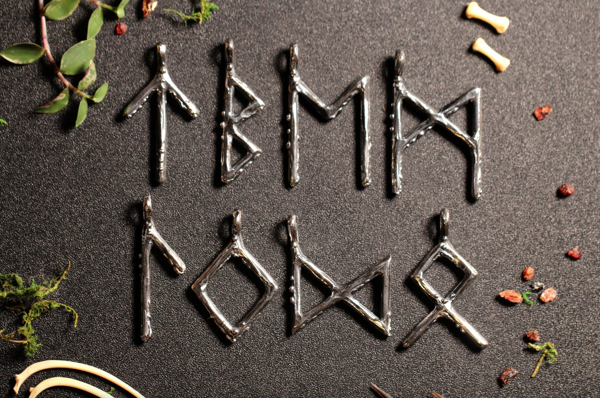 Sterling Silver or Solid Gold Rune Pendant