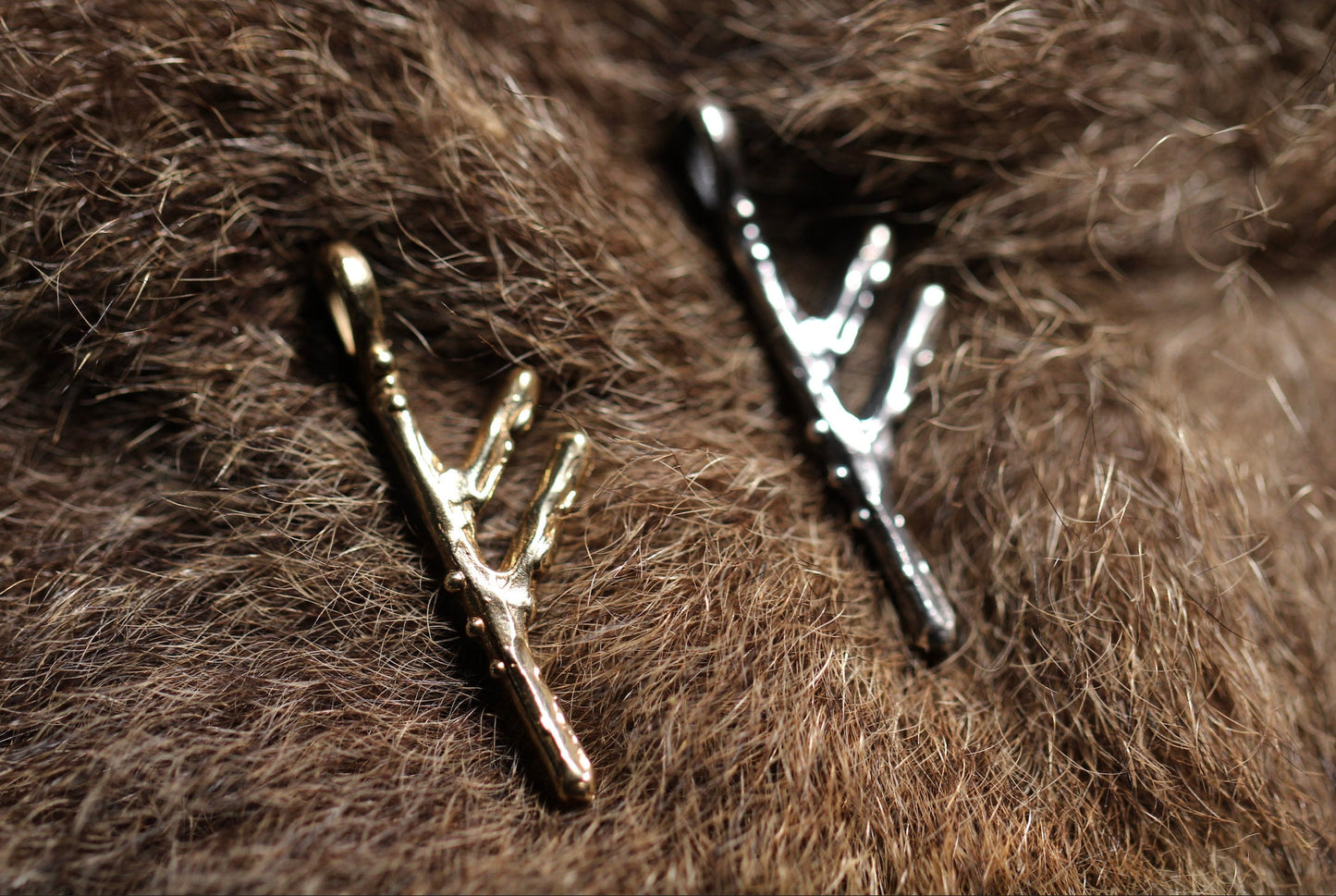 Sterling Silver or Solid Gold Rune Pendant