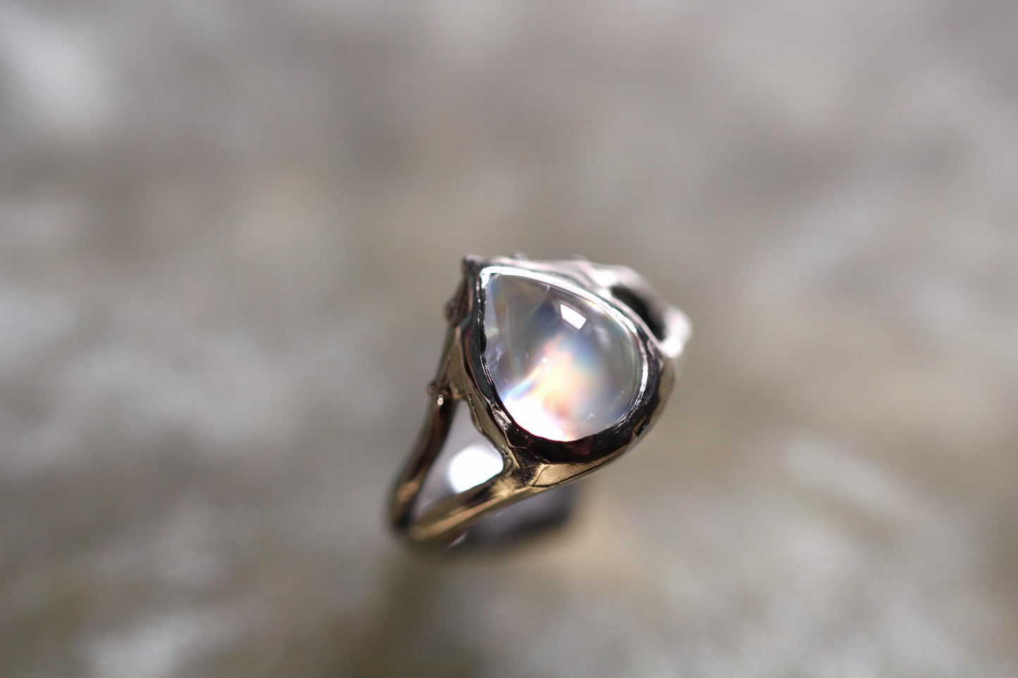 Moonstone and Sterling Silver Ring