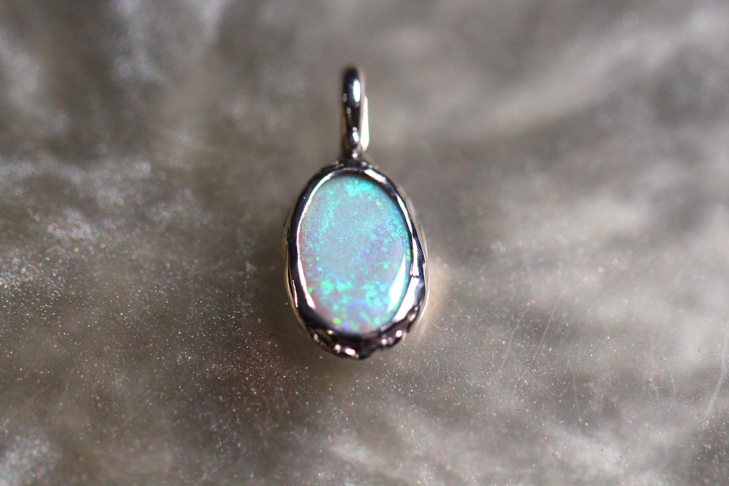 Lightning Ridge Opal and Sterling Silver Pendant