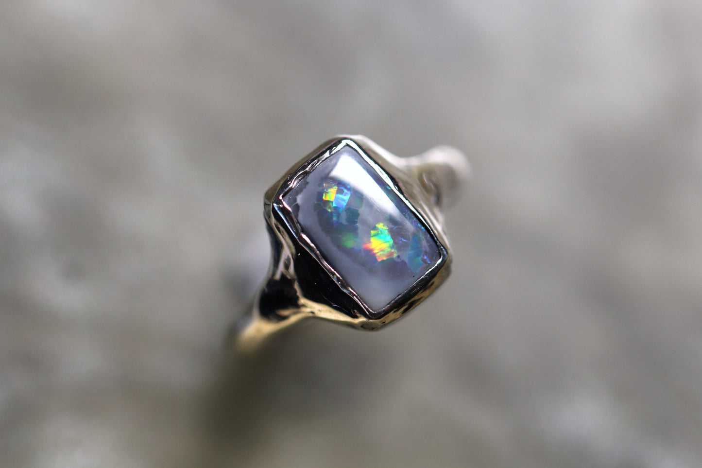 Lightning Ridge Opal and Sterling Silver Ring