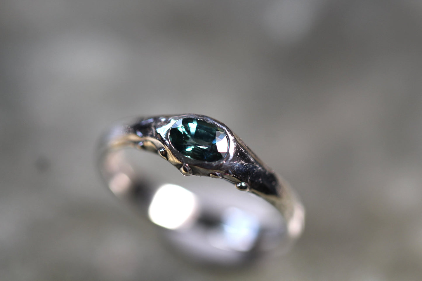 Australian Sapphire and Sterling Silver Ring