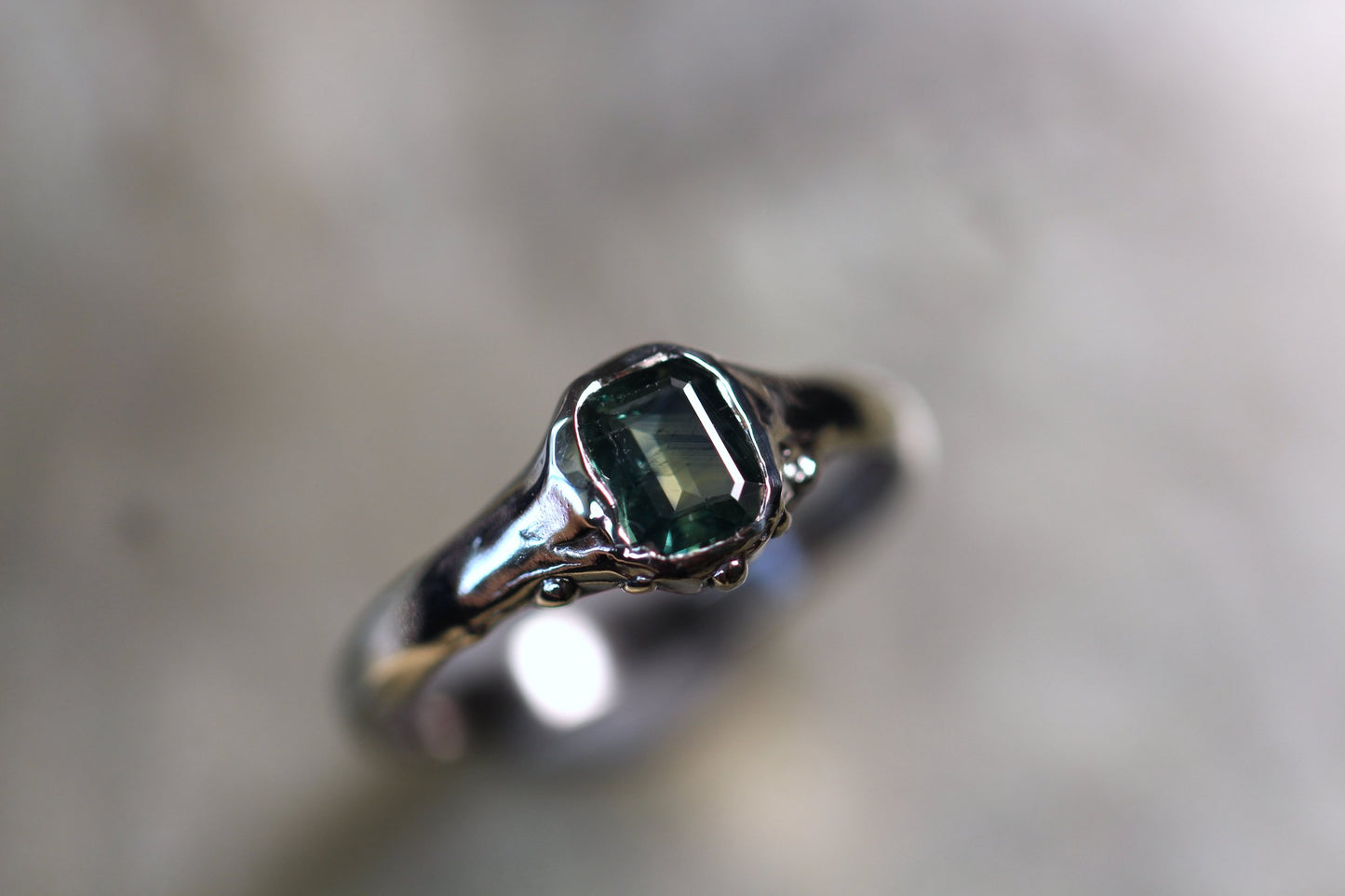 Australian Sapphire and Sterling Silver Ring