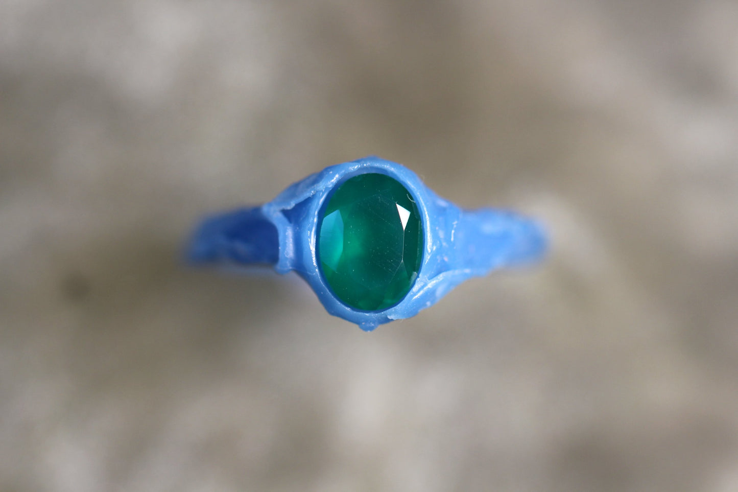 Custom Green Obsidian Ring
