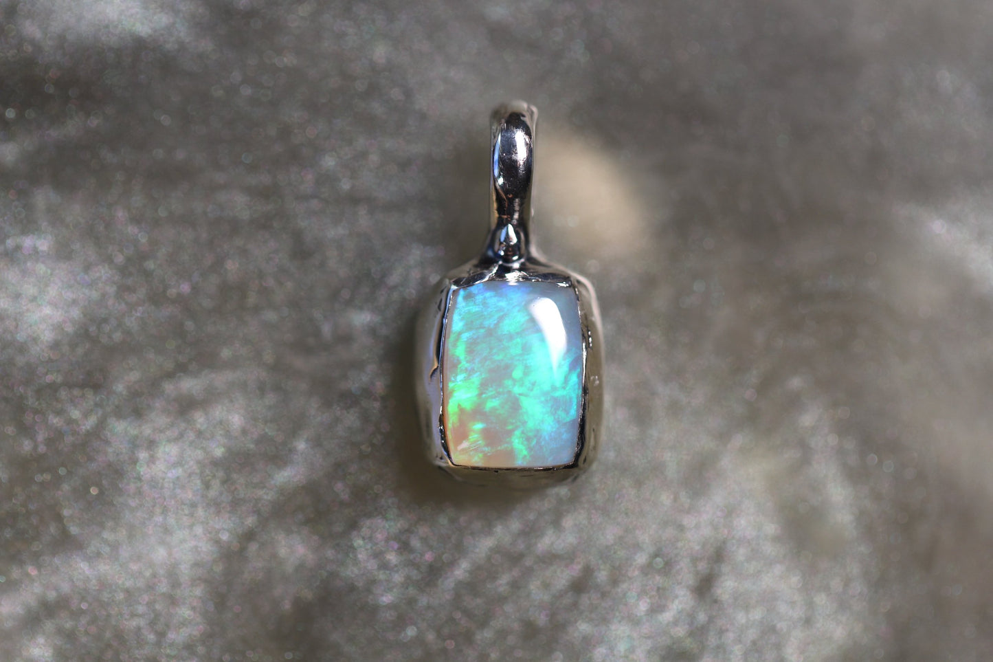 Lightning Ridge Opal and Sterling Silver Pendant
