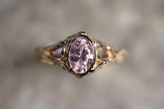 Australian Harts Range Zircon and Solid 9ct Yellow Gold Ring