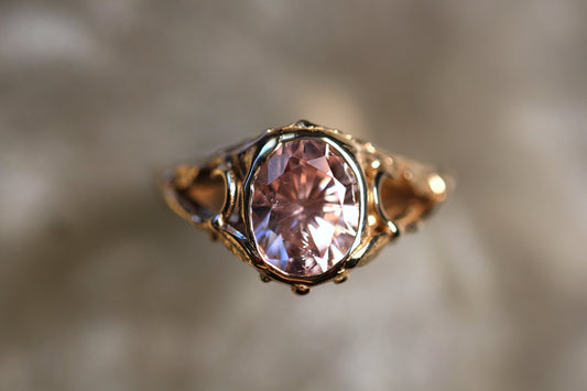Australian Zircon and Solid 9ct Yellow Gold Ring