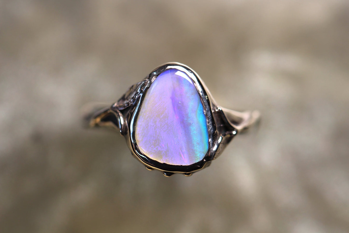 Lightning Ridge Opal and Sterling Silver Ring