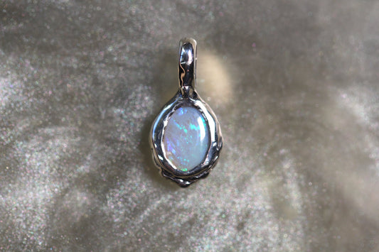 Lightning Ridge Opal and Sterling Silver Pendant