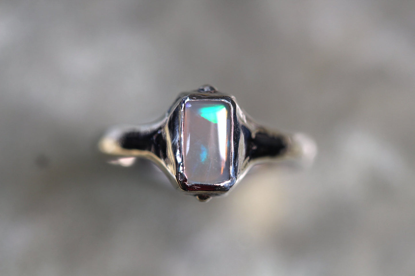 Lightning Ridge Opal and Sterling Silver Ring