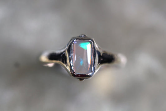 Lightning Ridge Opal and Sterling Silver Ring