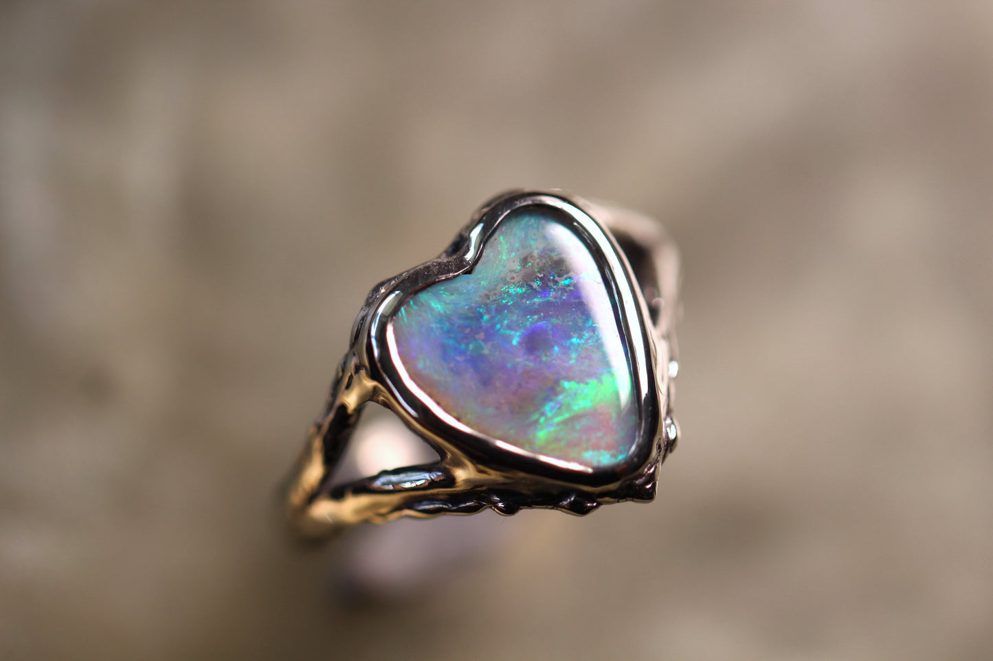 Lightning Ridge Opal and Sterling Silver Ring